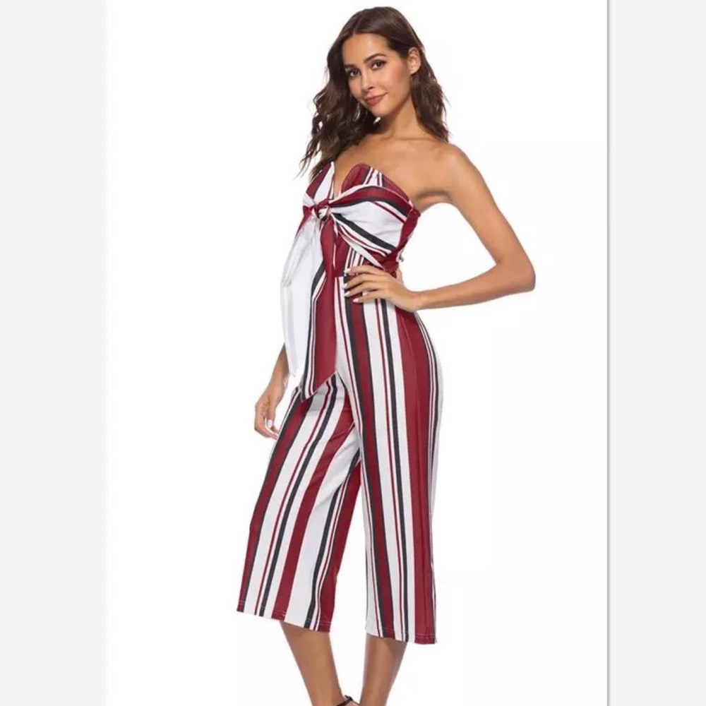 ‼️LAST‼️Strapless wide leg Jumpsuit - Picture 3 of 6